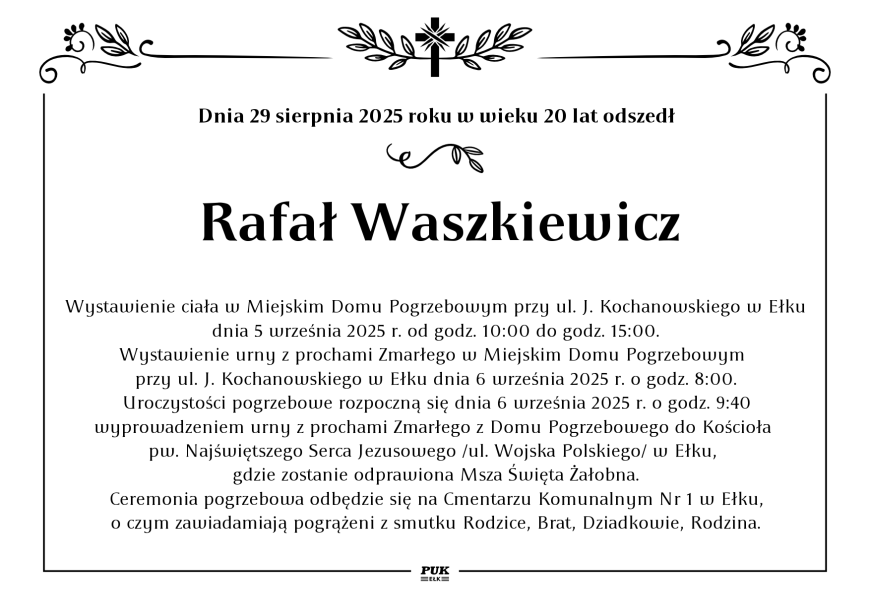 Rafał Waszkiewicz - nekrolog